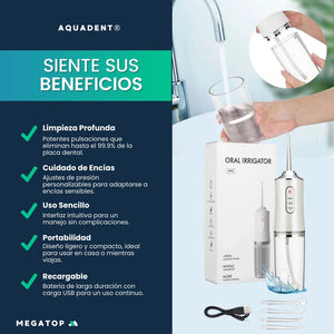 AquaDent® Irrigador Bucal Recargable